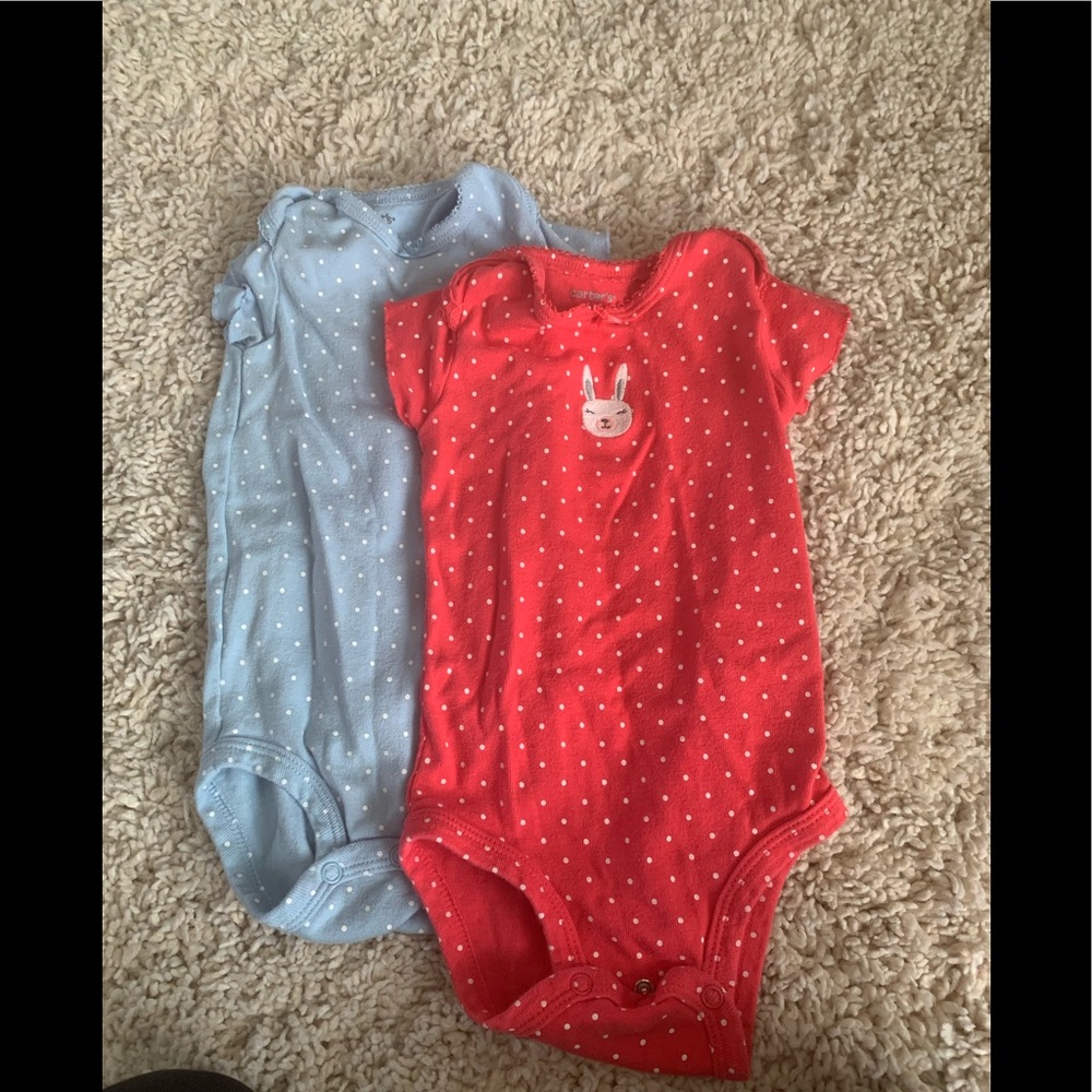 2 onesies for month baby girl